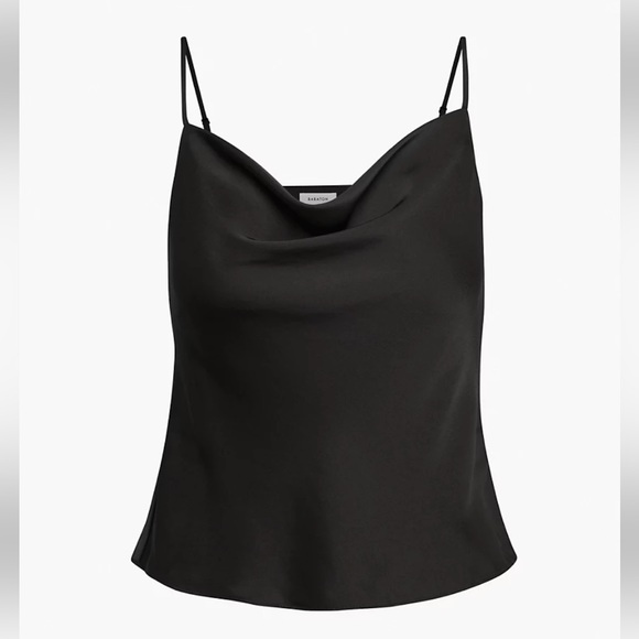 NWOT BABATON Cowlneck Camisole Black Tank - Picture 4 of 13